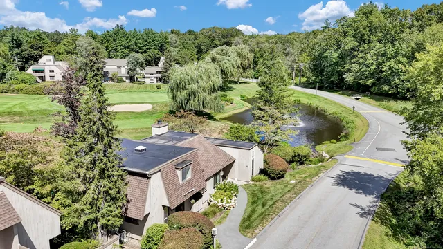 an aerial view of multiple house