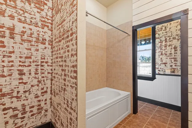 a living room with a fireplace