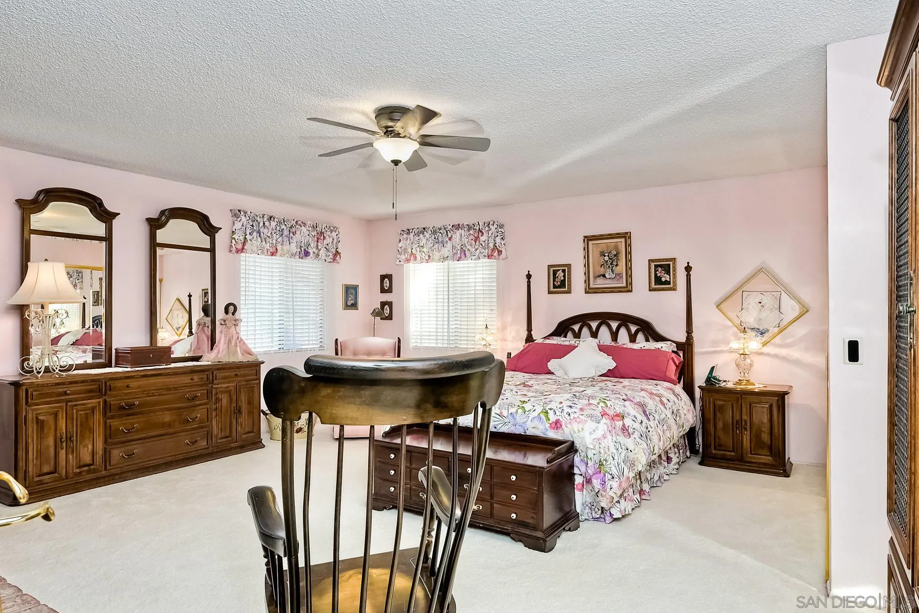 1828 Pine View Road Alpine, CA 91901 - Photo 30 of 53 a bedroom with a bed a desk and chair