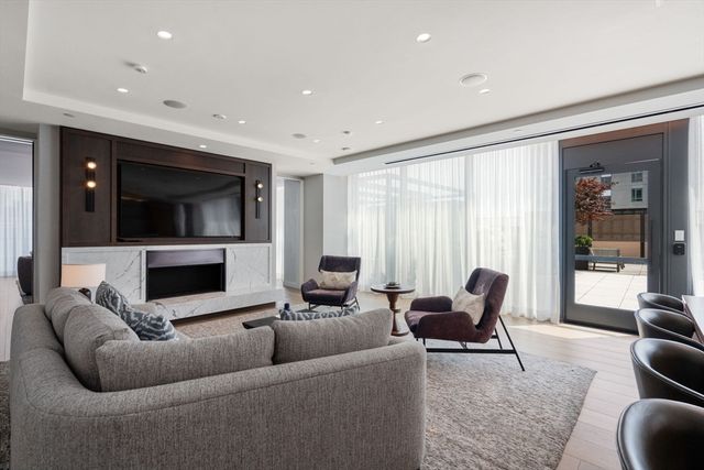 a view of a deck with couches