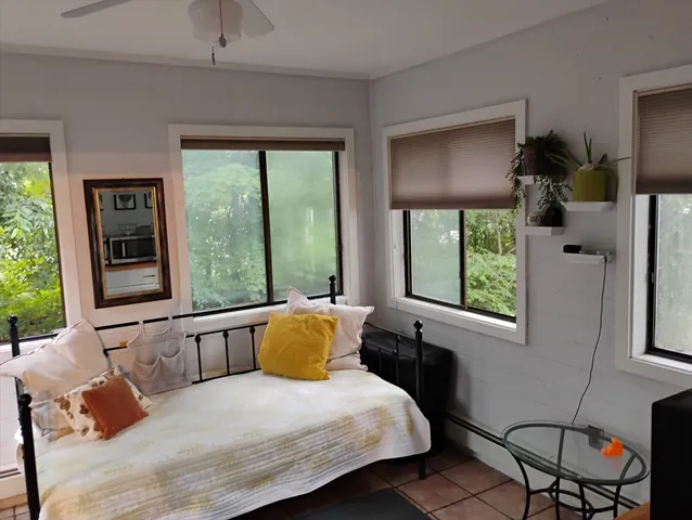 a view of an entryway with a window