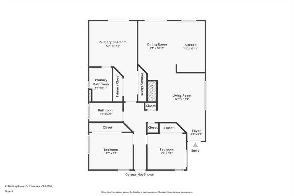 12846 Mayflower Court Riverside, CA 92503 - Photo 31 of 32 a picture of a floor plan