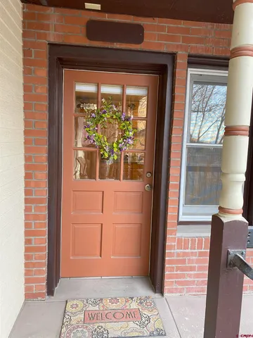 a view of front door of house