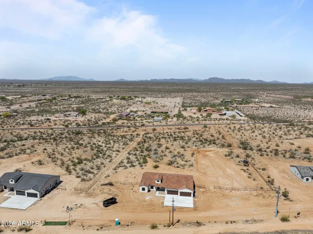 an aerial view of multiple house