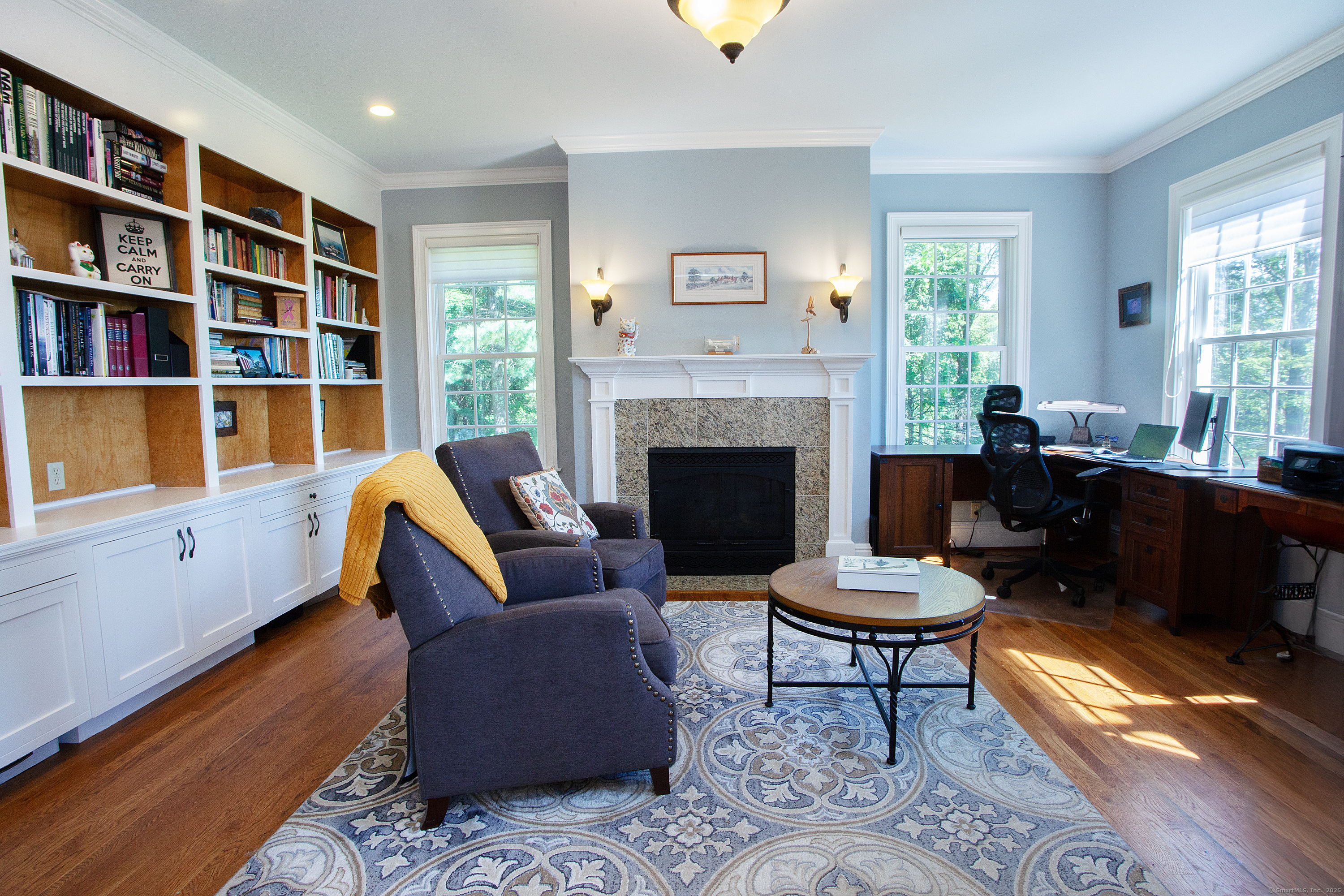 15 Old Orchard Road Granby, CT 06090 - Photo 6 of 32 A cosy fireplace, a great spot to read.