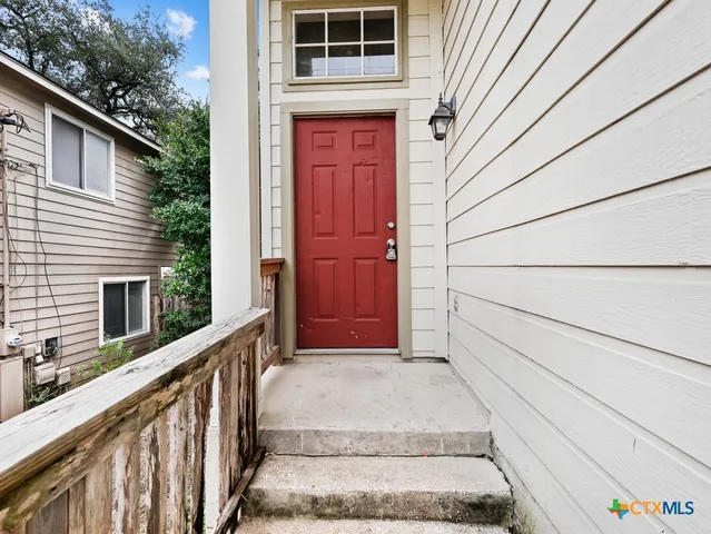 a view of wooden house