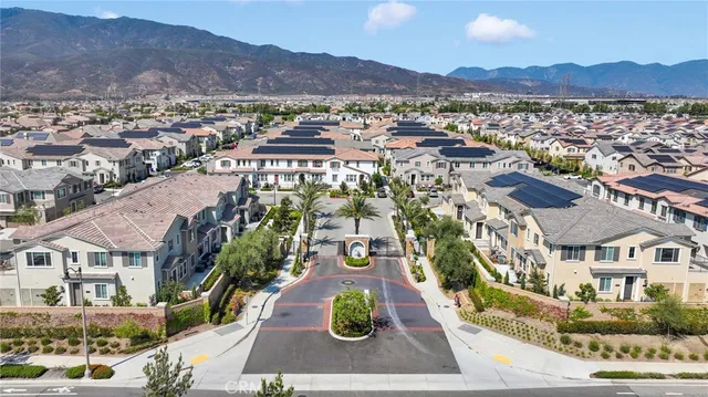 an aerial view of multiple house