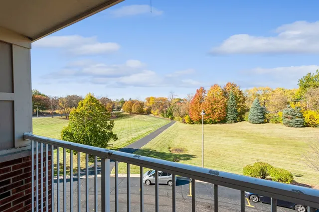 a view of ocean from a balcony