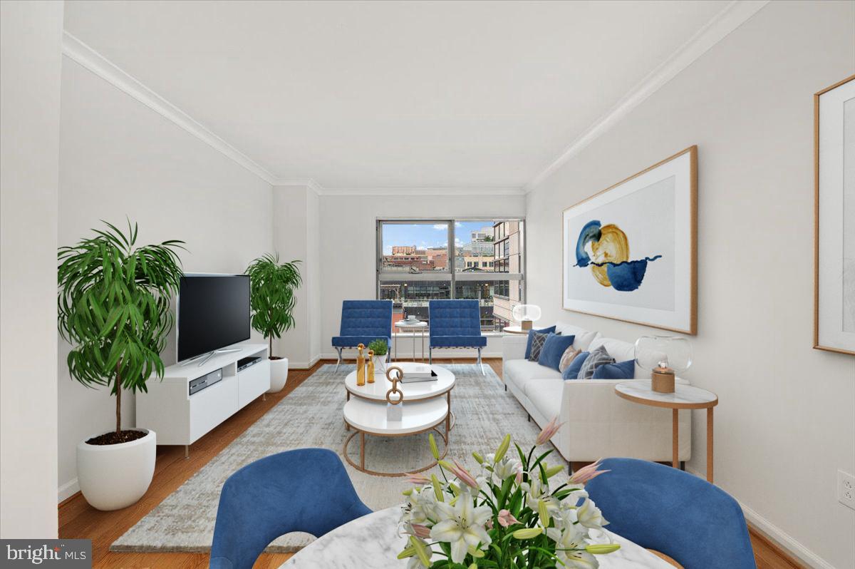 777 7th Street Northwest, Unit 630 Washington, DC 20001 - Photo 14 of 85 Long City Views from Living Room! Virtually Staged