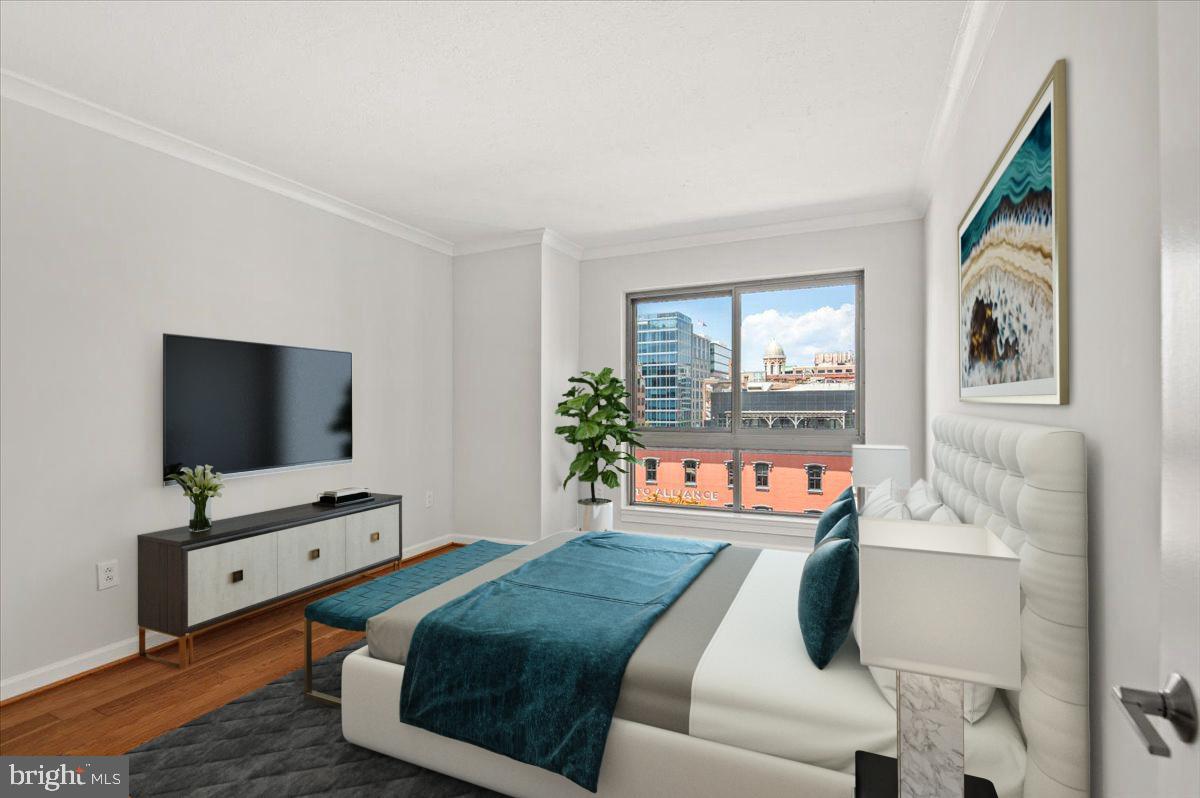 777 7th Street Northwest, Unit 630 Washington, DC 20001 - Photo 24 of 85 Bedroom with Gorgeous Views! Virtally Staged
