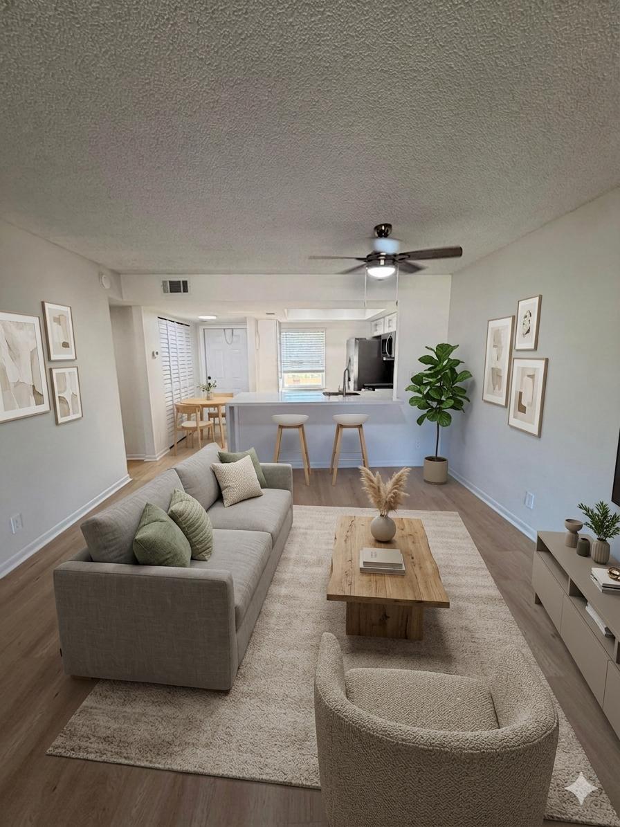 9374 Southwest 3rd Street, Unit 714 Boca Raton, FL 33428 - Photo 8 of 21 a living room with furniture and a couch