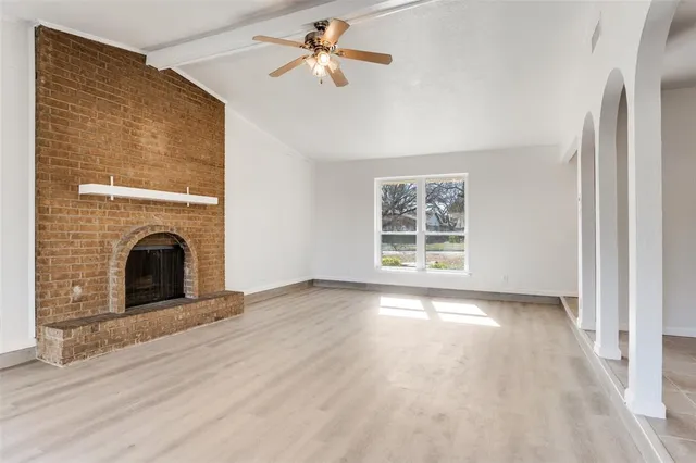 a view of livingroom with window fireplace
