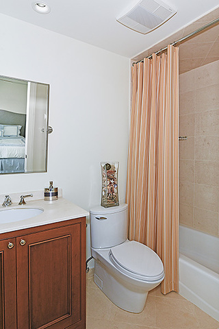 102 Church Road Winnetka, IL 60093 - Photo 29 of 42 a bathroom with a sink a toilet and shower curtain