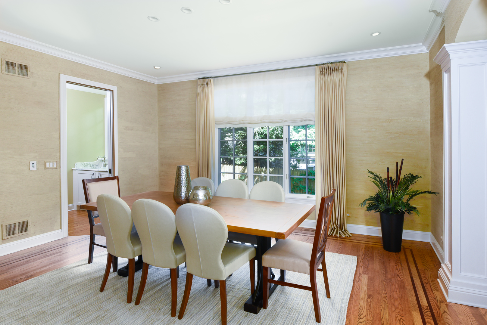 102 Church Road Winnetka, IL 60093 - Photo 10 of 42 a view of a dining room with furniture window and wooden floor