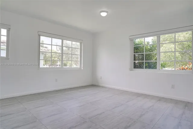 an empty room with a window