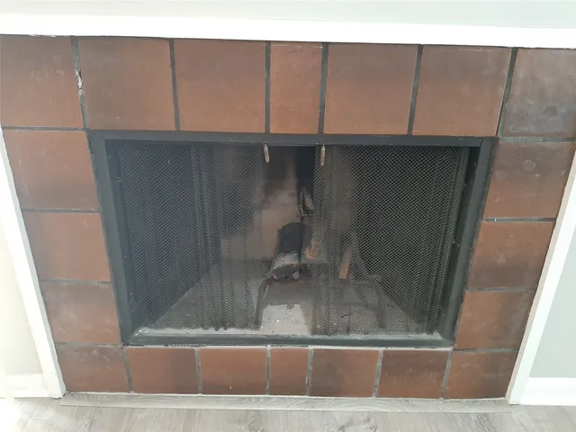 a view of a glass door