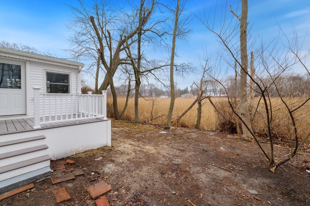 83 Riverbank Road Saugus, MA 01906 - Photo 35 of 36 a view of a backyard with large trees