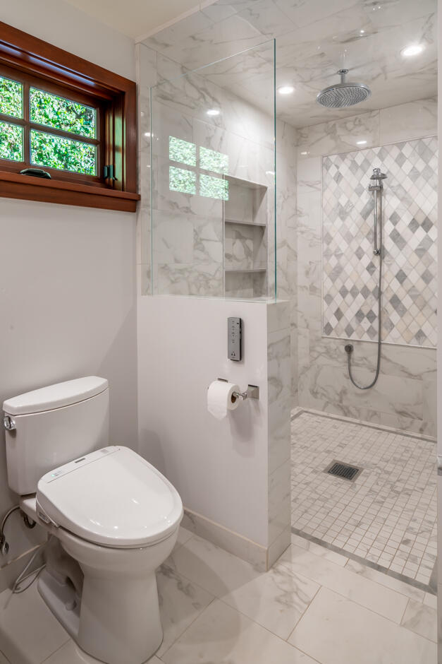 2162 East Valley Road Montecito, CA 93108 - Photo 12 of 23 a bathroom with a toilet and a shower