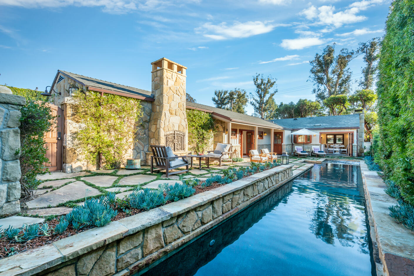2162 East Valley Road Montecito, CA 93108 - Photo 17 of 23 a front view of house with yard and green space
