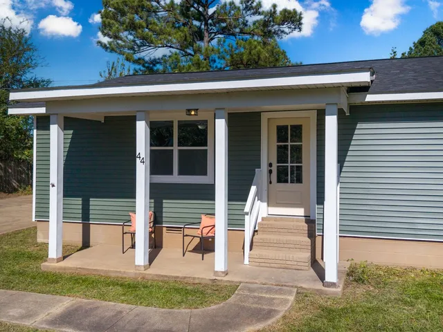 a front view of a house