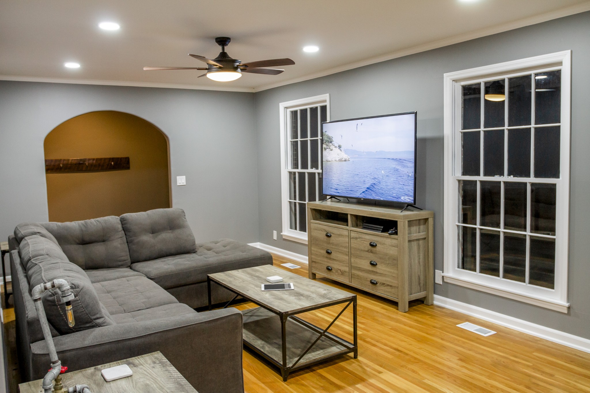 5820 Cane Ridge Road Antioch, TN 37013 - Photo 7 of 30 a living room with furniture and a flat screen tv