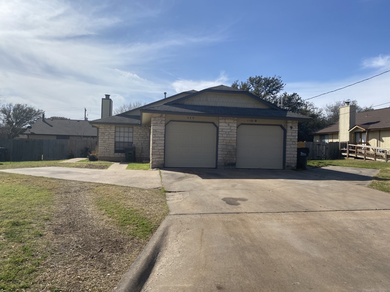 110 Verna Spur Georgetown, TX 78628 - Photo 1 of 7 A classic facade with a dual garage welcomes you to this inviting residence.