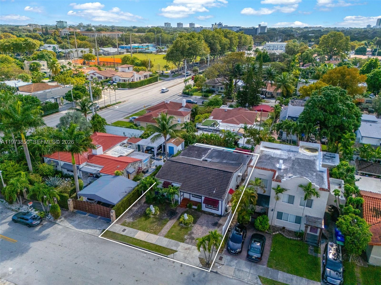 2220 Southwest 16th Terrace Miami, FL 33145 - Photo 6 of 12 an aerial view of a house with a garden