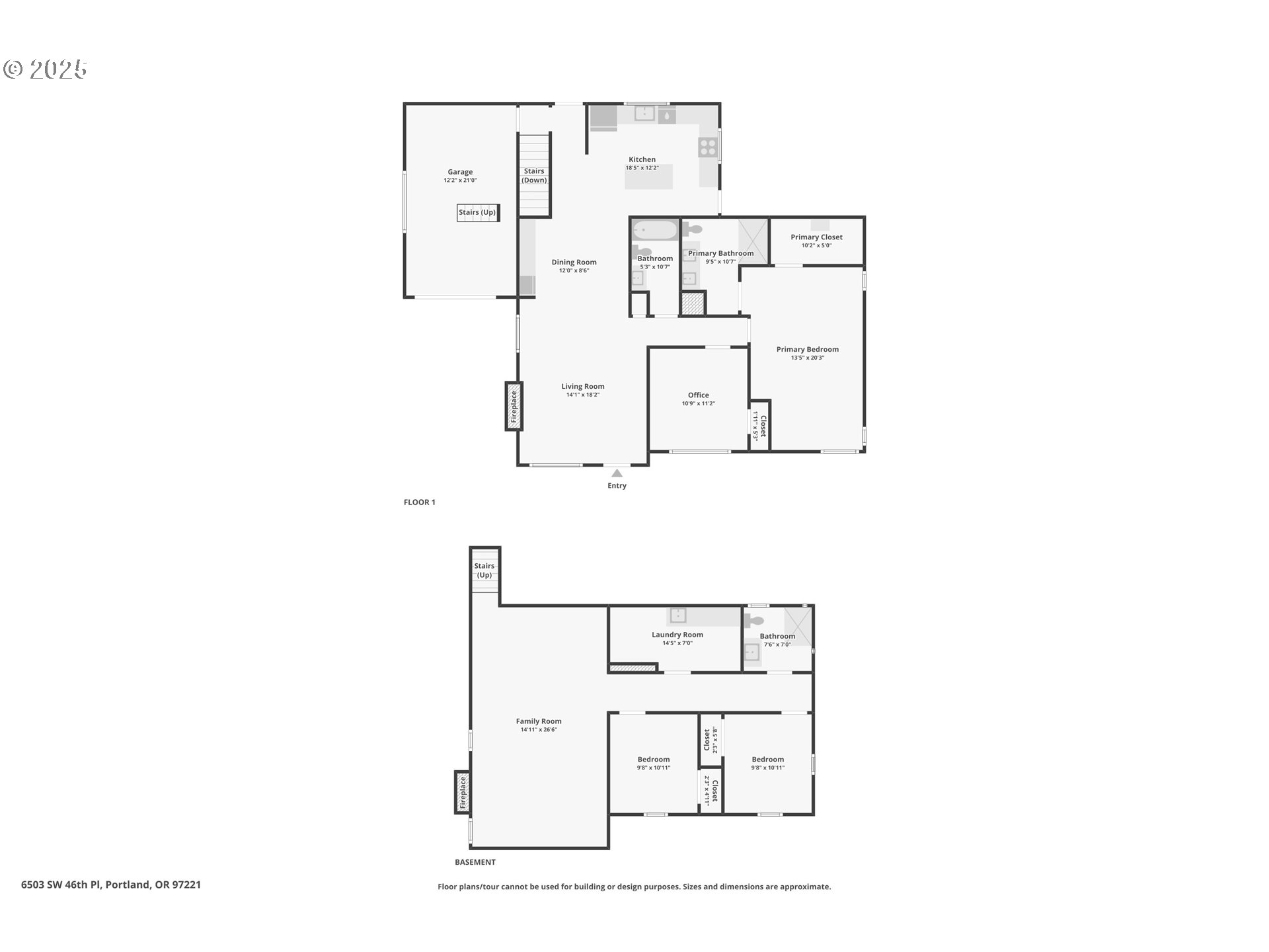 6503 Southwest 46th Place Portland, OR 97221 - Photo 39 of 39 Floor Plan