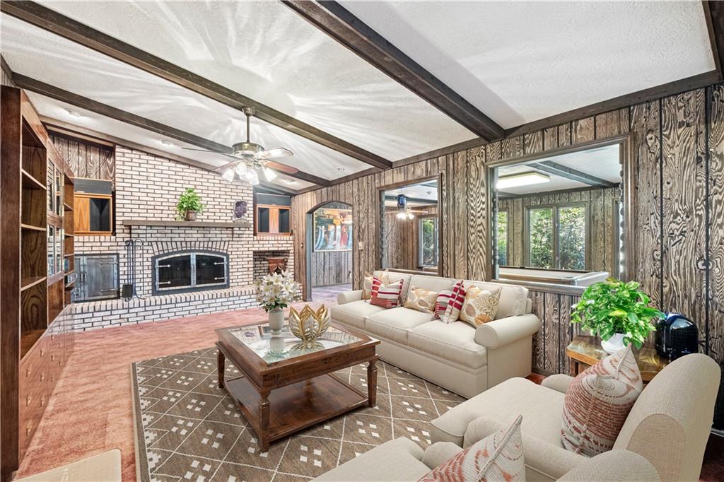 46 Cheslock Road Canonsburg, PA 15317 - Photo 10 of 24 a living room with furniture fireplace and a large window