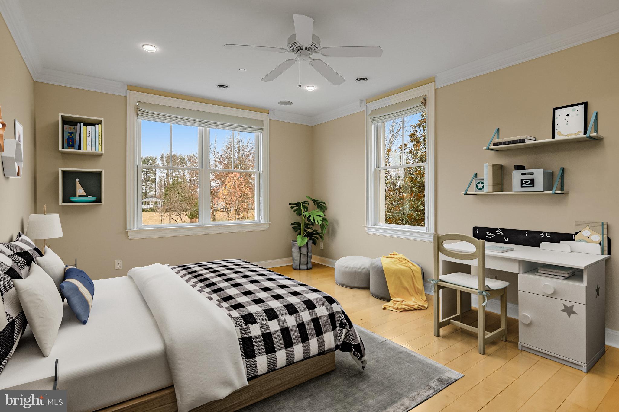 21612 Ripplemead Drive Gaithersburg, MD 20882 - Photo 18 of 39 a bedroom with a bed and wooden floor