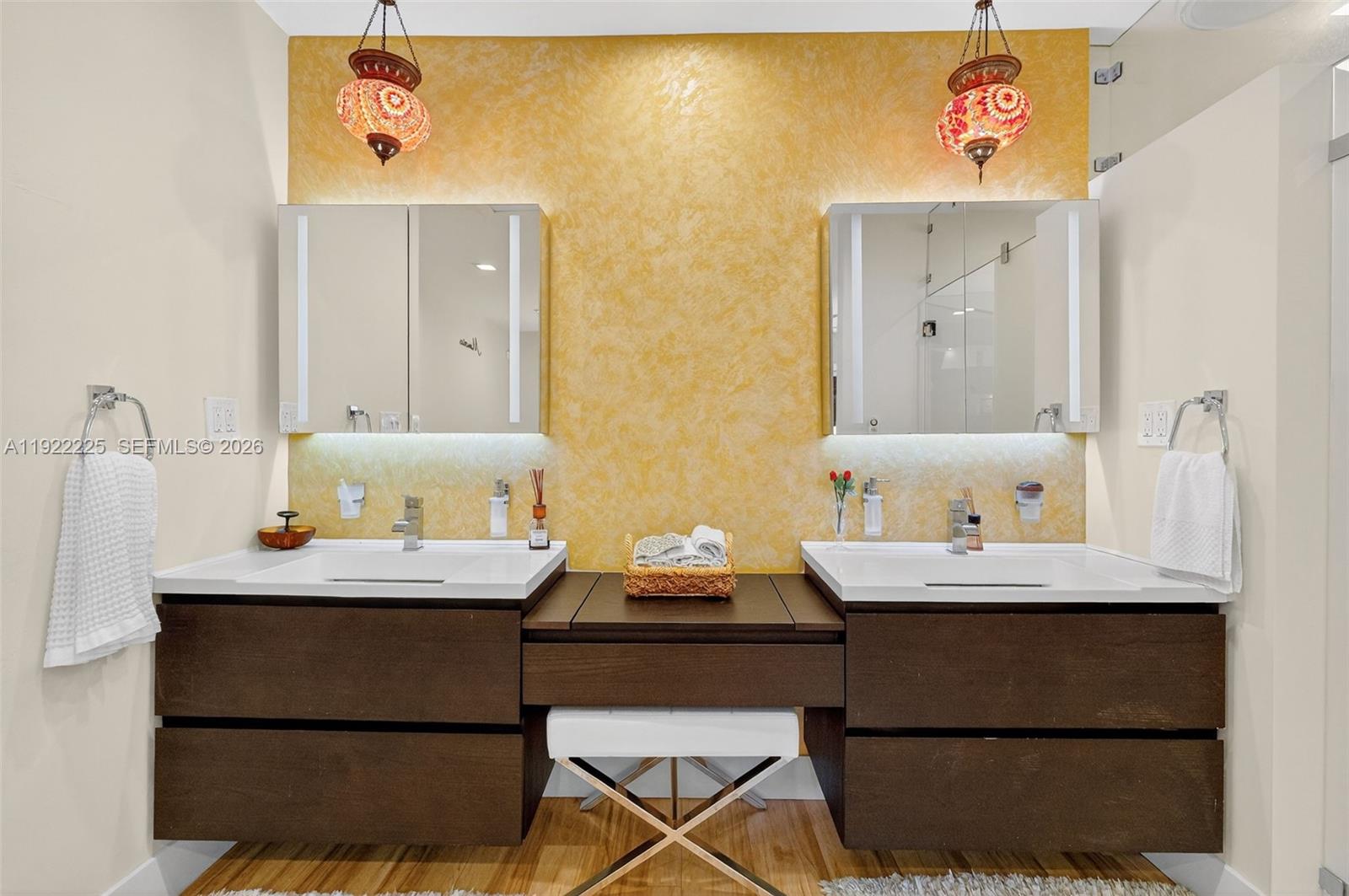 9261 Southwest 88th Street Miami, FL 33173 - Photo 29 of 55 a bathroom with a sink and a mirror