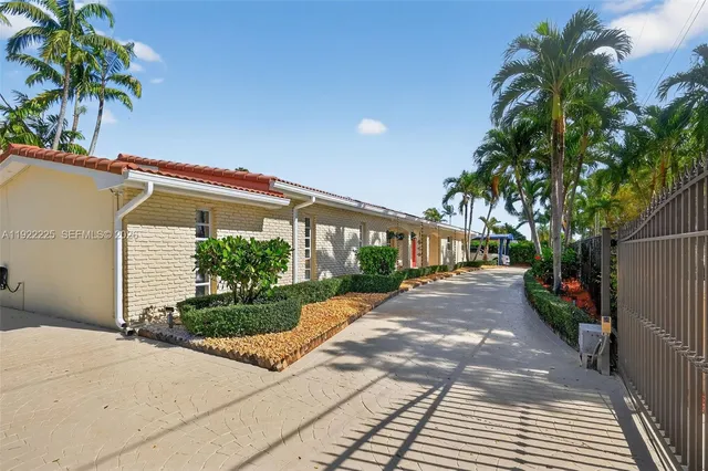 a view of a lake with a city