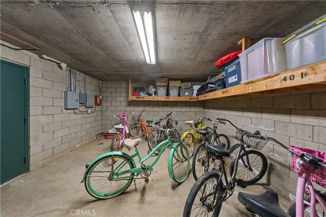 a view of an bike storage