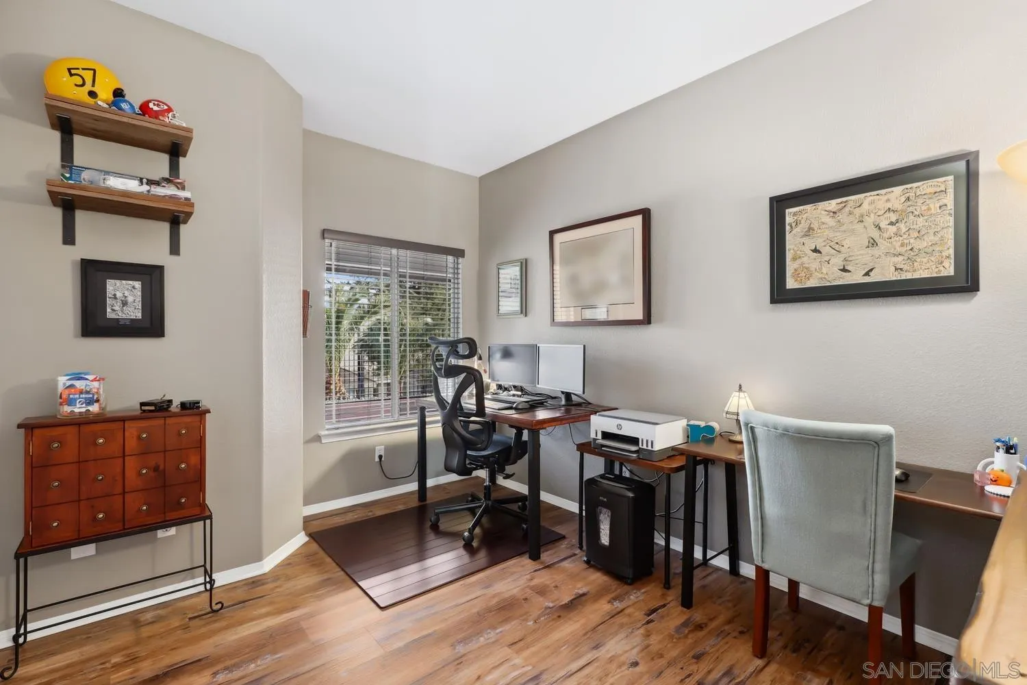 1783 Palomares Road Fallbrook, CA 92028 - Photo 22 of 40 a view of a workspace with furniture and wooden floor