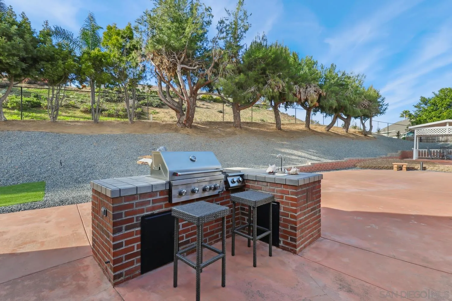 1783 Palomares Road Fallbrook, CA 92028 - Photo 32 of 40 a view of a backyard with sitting area