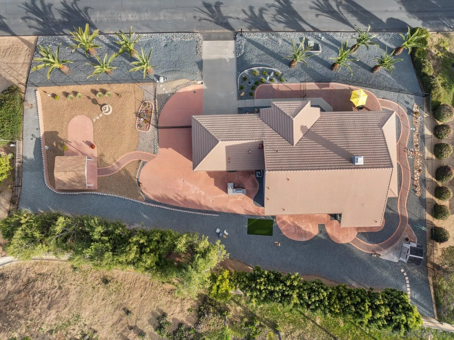 1783 Palomares Road Fallbrook, CA 92028 - Photo 38 of 40 an aerial view of a house with a yard and a large tree