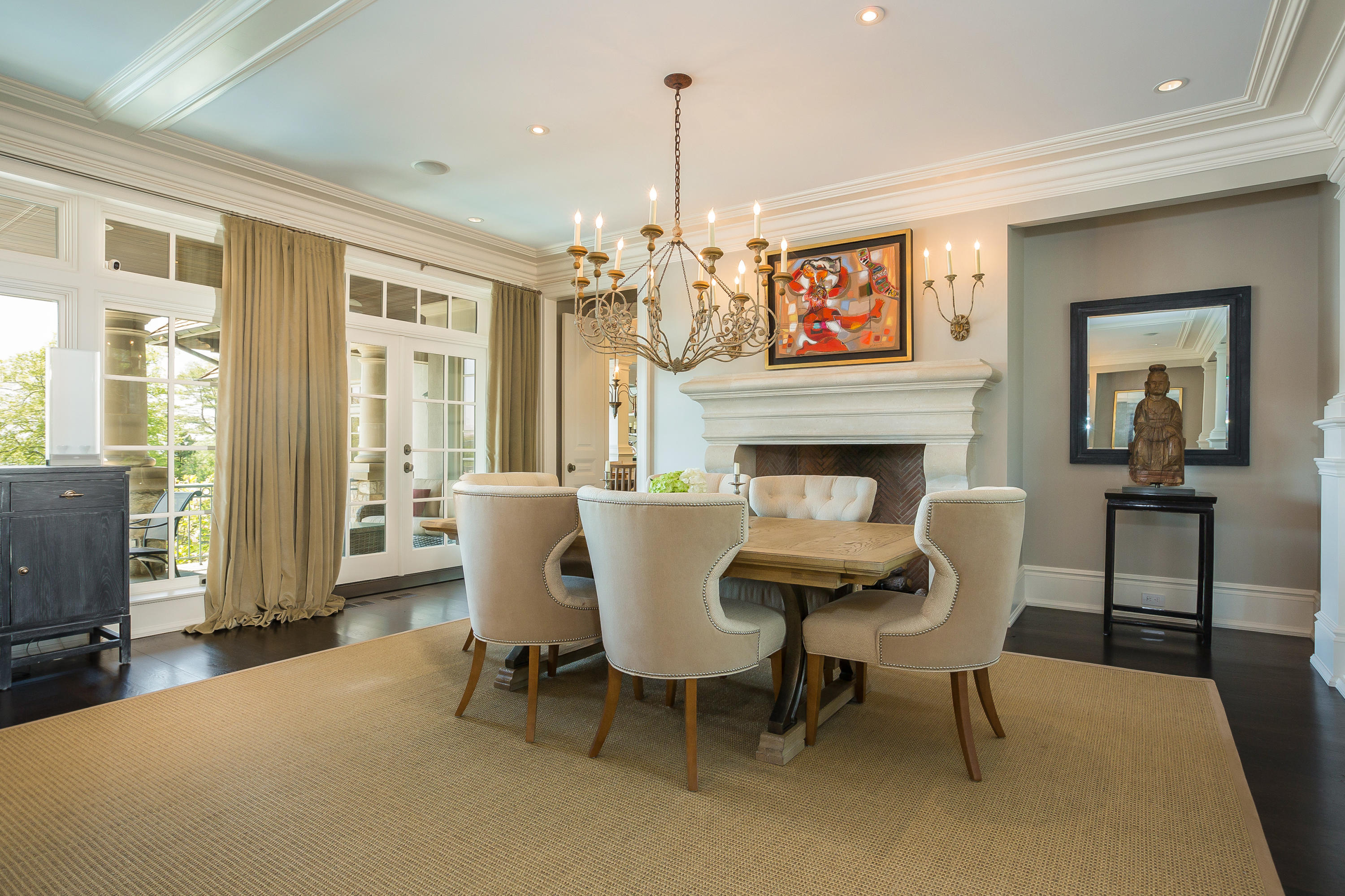 8 N Road Darien, CT 06820 - Photo 13 of 68 a view of a dining room with furniture window and wooden floor