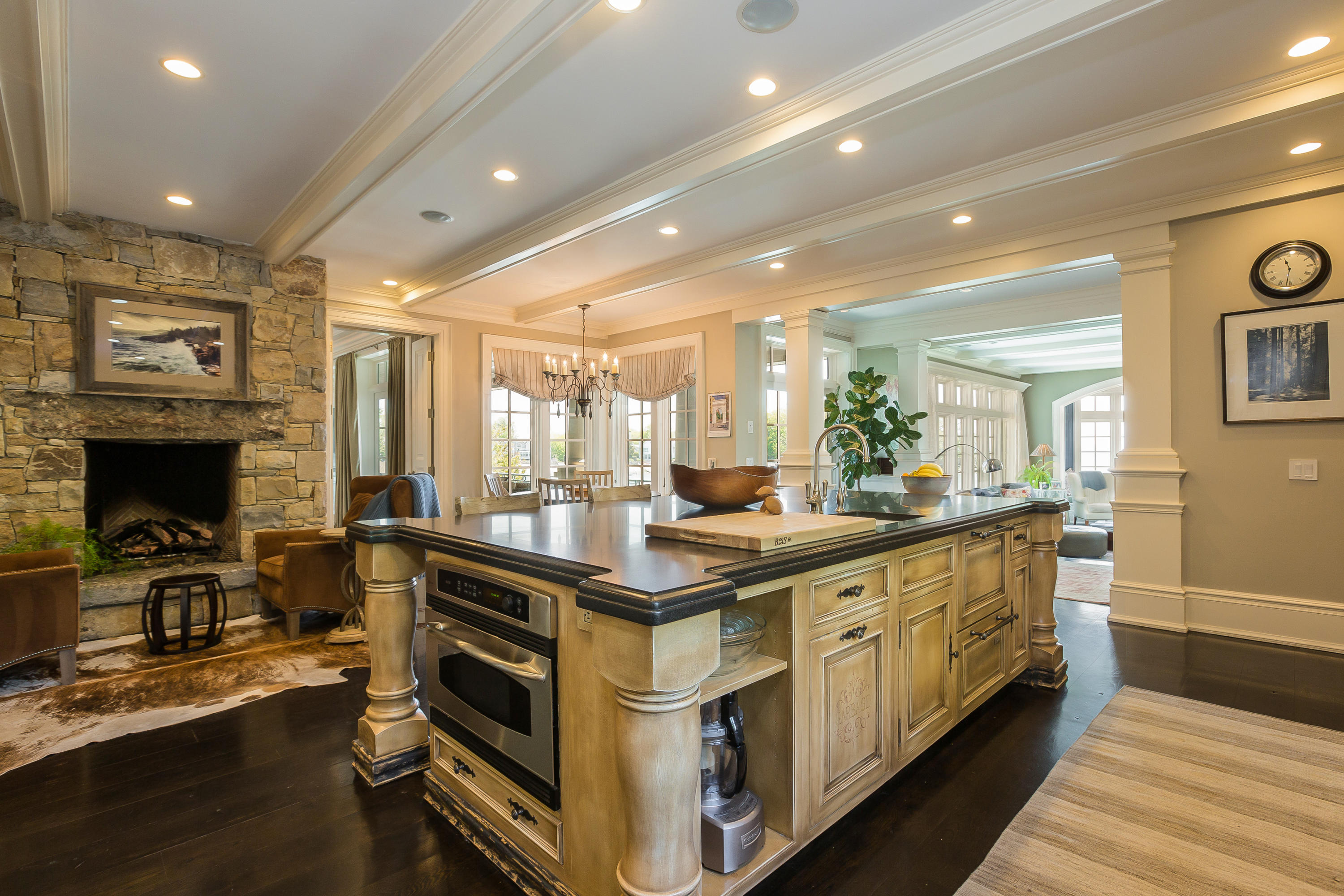 8 N Road Darien, CT 06820 - Photo 21 of 68 a kitchen with stainless steel appliances granite countertop a stove and a sink