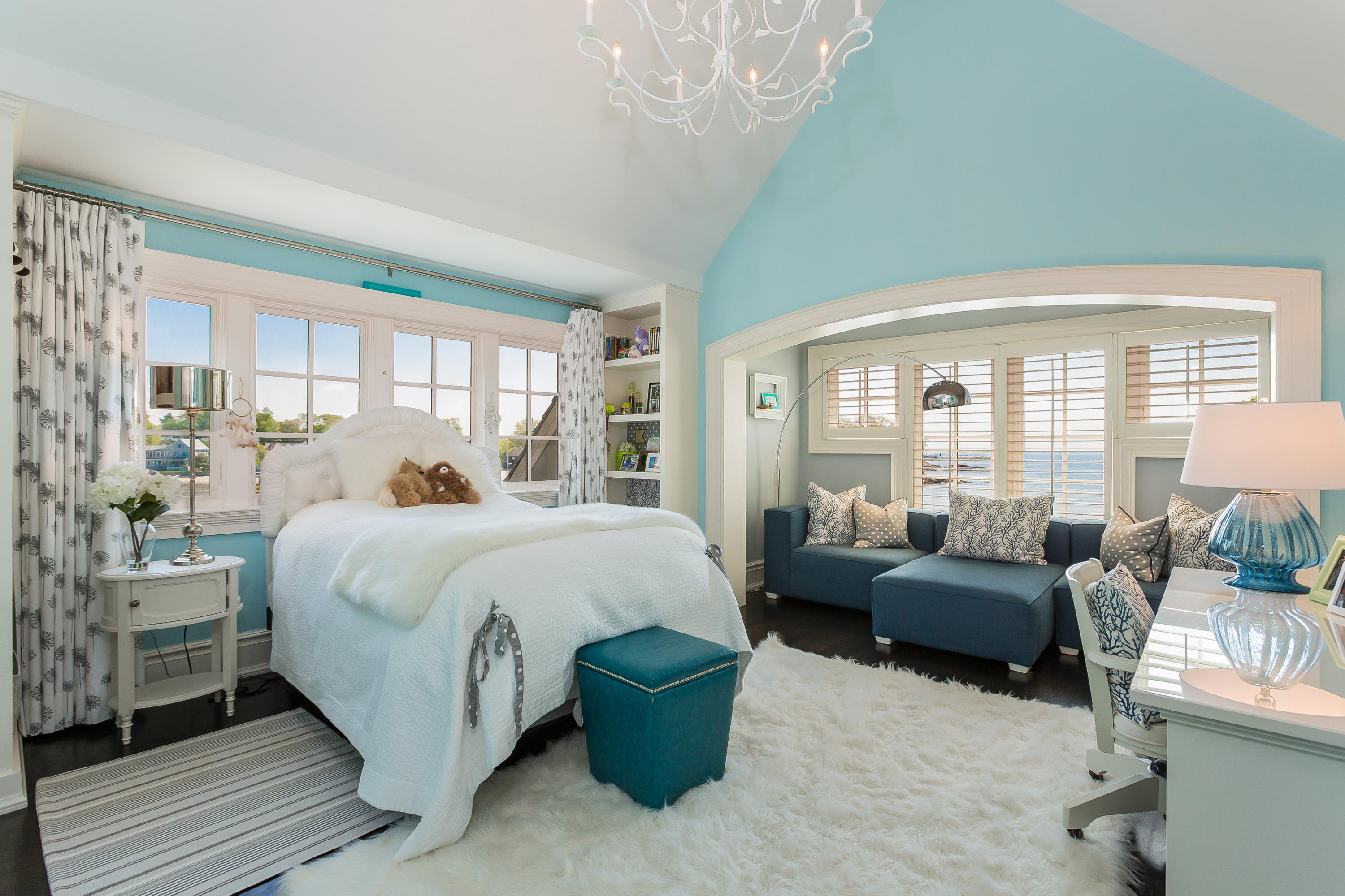 8 N Road Darien, CT 06820 - Photo 40 of 68 a bedroom with a bed and large windows