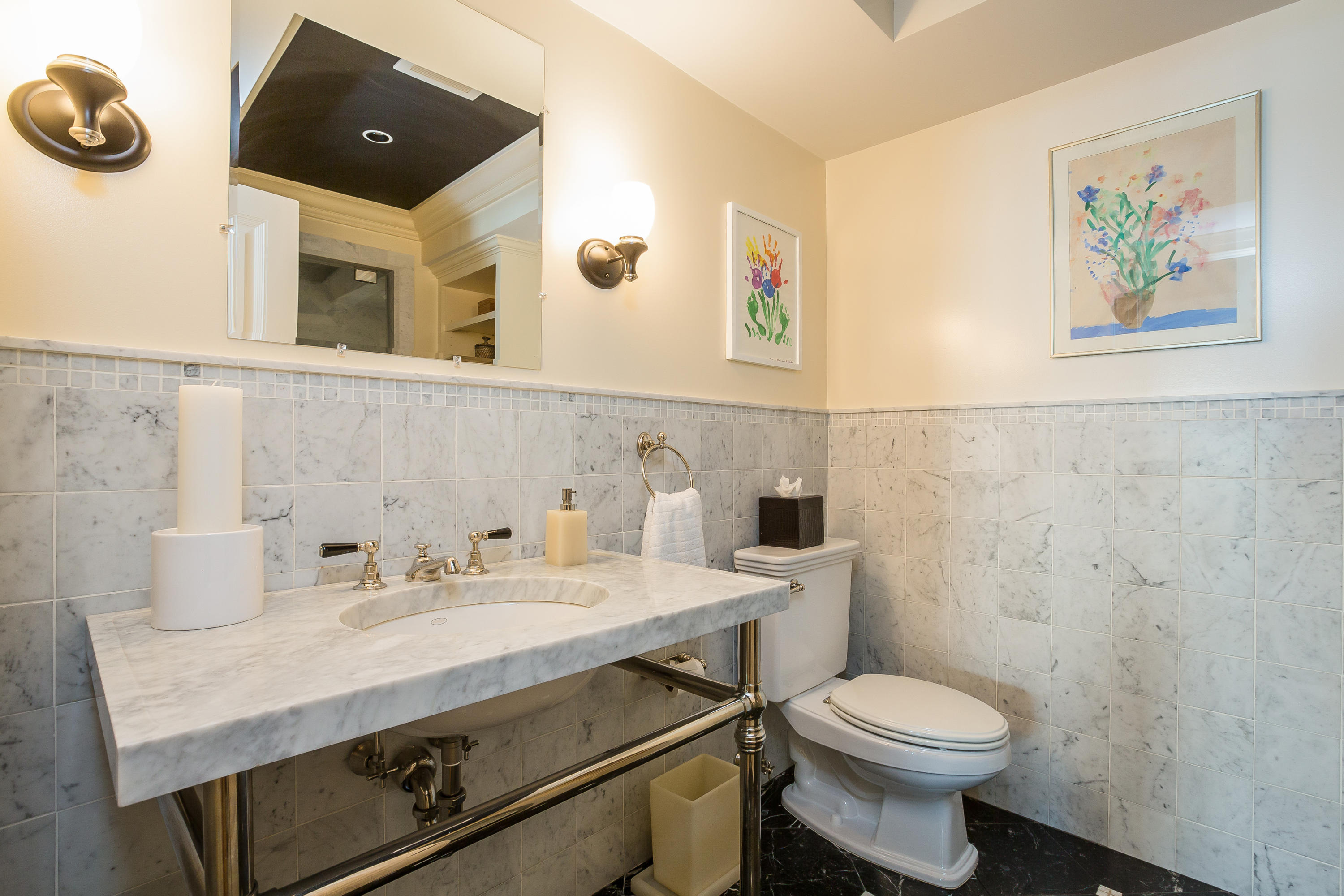 8 N Road Darien, CT 06820 - Photo 54 of 68 a bathroom with a sink mirror and toilet