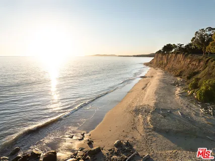 a view of an ocean and beach