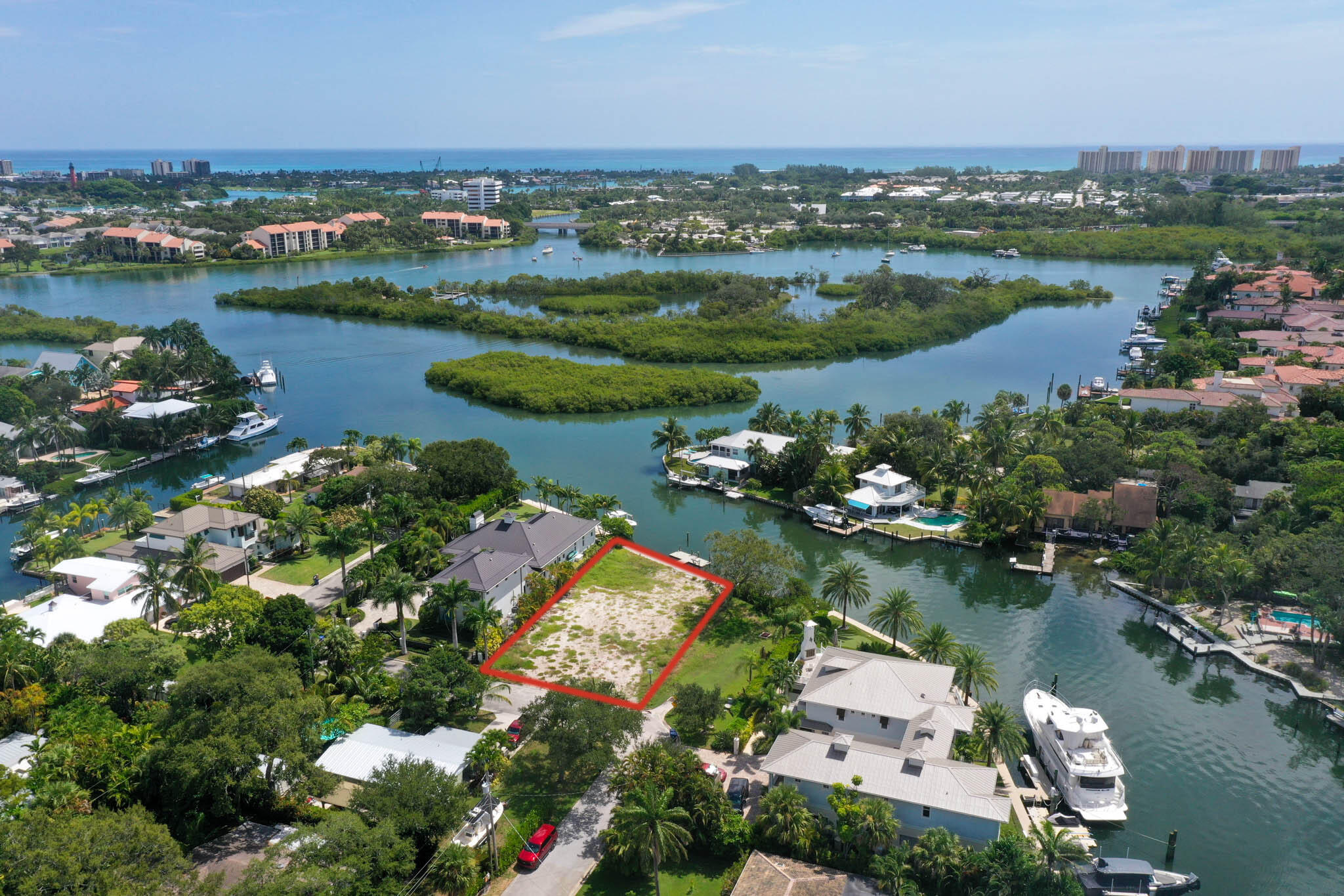 601 Waldemar Road Jupiter, FL 33477 - Photo 10 of 19 an aerial view of a city with lake view