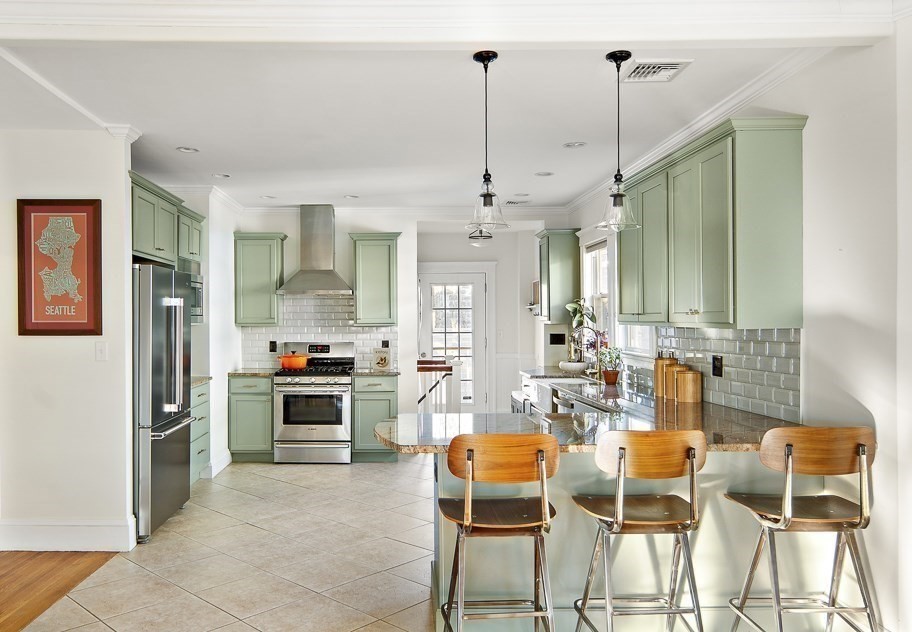 20 Hall Avenue, Unit 2 Somerville, MA 02144 - Photo 5 of 18 a view of kitchen and dining area with furniture