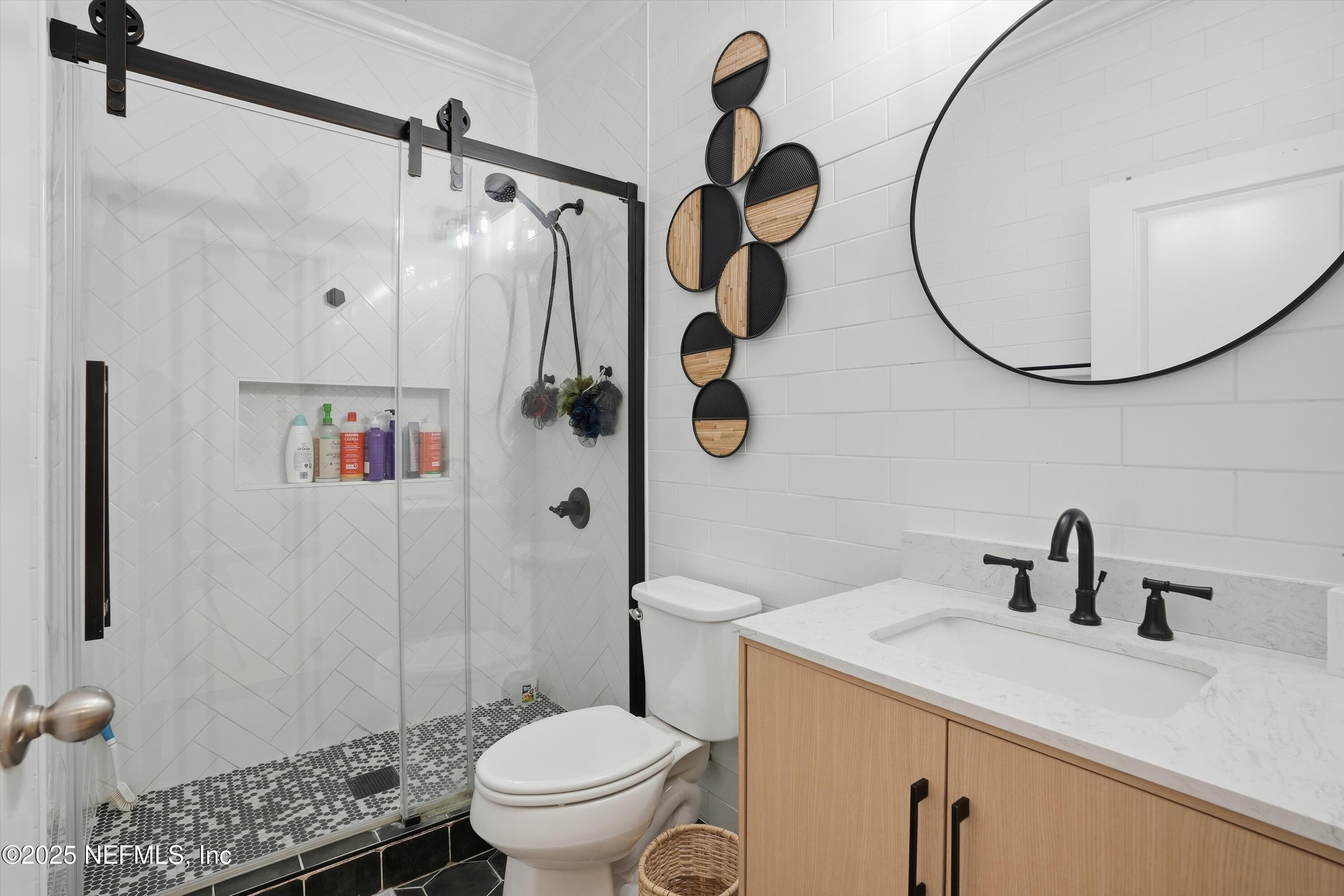 3884 Hammock Bluff Drive Jacksonville, FL 32226 - Photo 24 of 34 a bathroom with a sink a toilet and a mirror