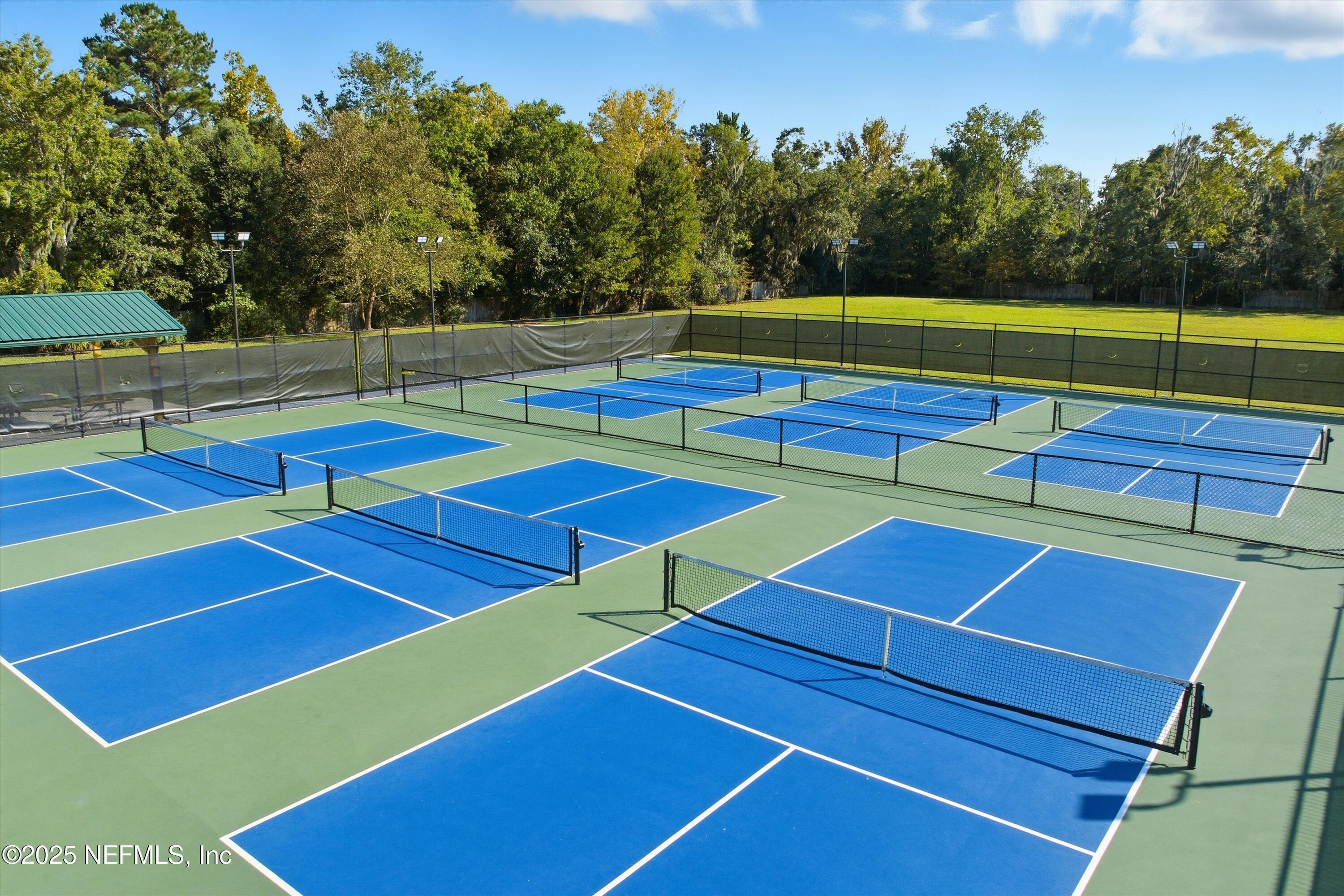 3884 Hammock Bluff Drive Jacksonville, FL 32226 - Photo 29 of 34 a view of a tennis ground with large trees