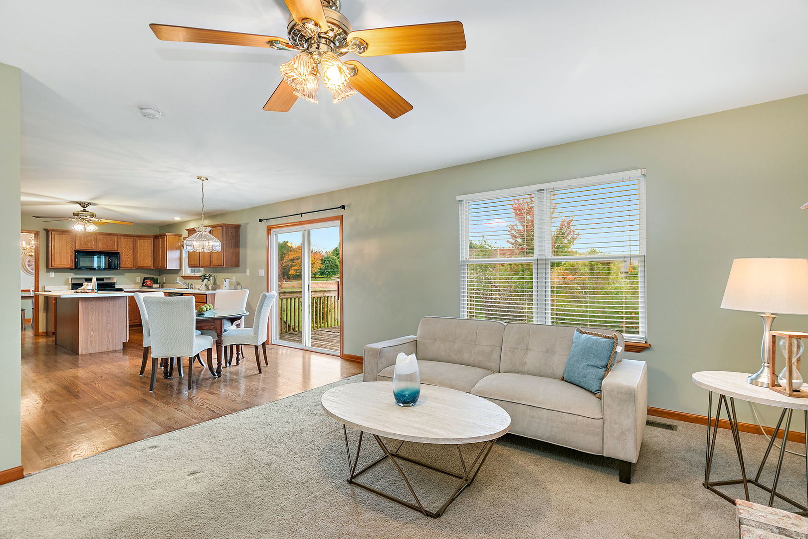 685 Persimmon Street DeKalb, IL 60115 - Photo 12 of 38 a living room with furniture a table and a large window