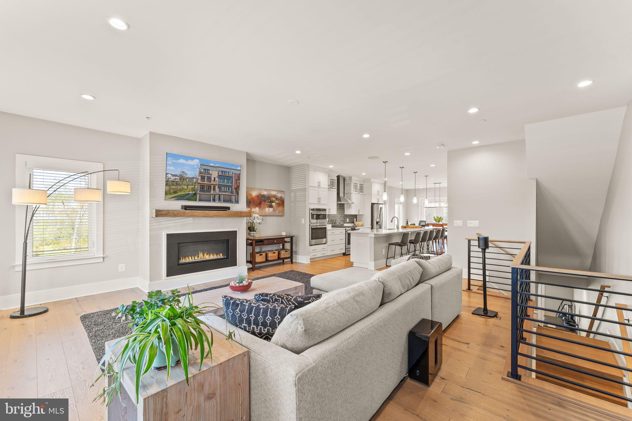 20052 Old Line Terrace Ashburn, VA 20147 - Photo 22 of 67 a living room with furniture a fireplace a potted plant and a fireplace