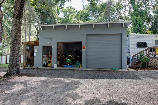a view of a car garage