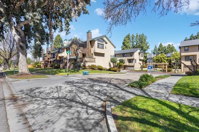 a house with trees in front of it