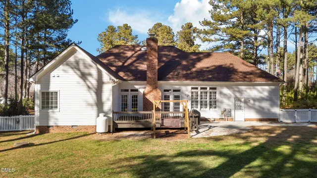 a house view with a garden space